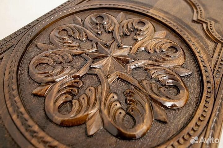 Нарды и шашки резные Гирих 61 х 61 см бук Армения 62554