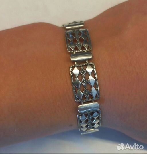 Широкий браслет. серебро 925 проба 17 см 16.49 гра