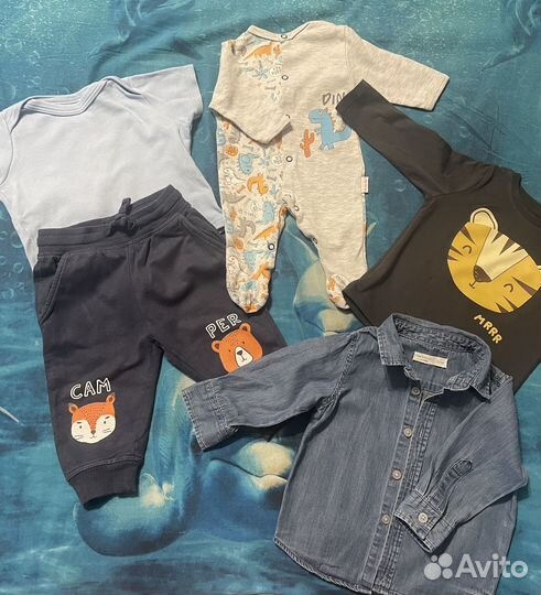 Детские вещи пакетом с комбинезоном