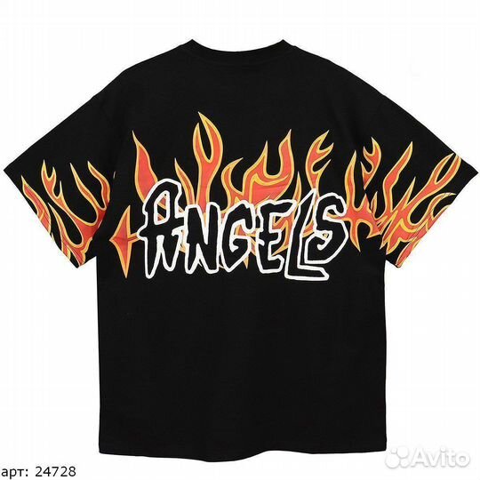 Футболка Palm Angels flame palm Чёрная