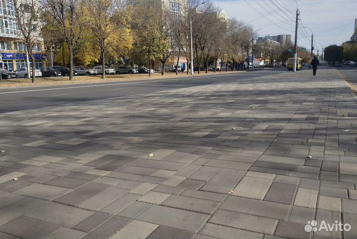 Брусчатка, тротуарная плитка, бордюры