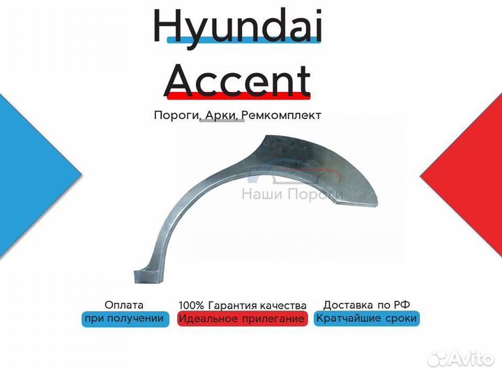 Арки ремонтные для Hyundai Accent