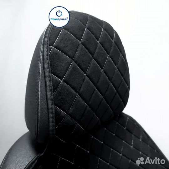 Накидки в автомобиль из Алькантары черн-бел