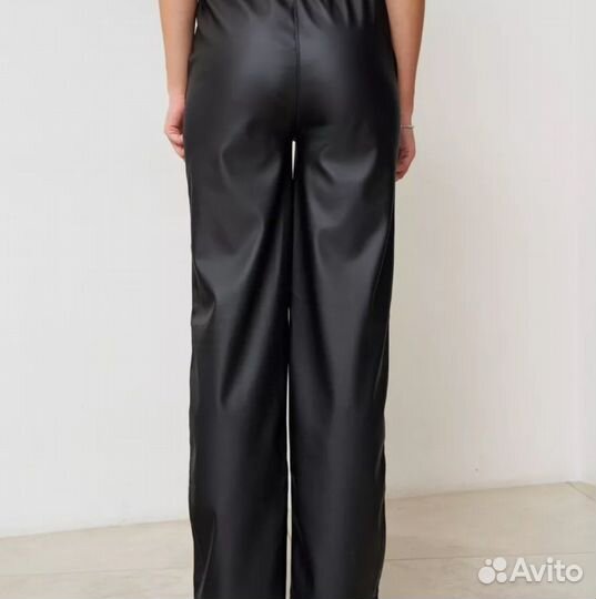 Кожаные брюки женские 42