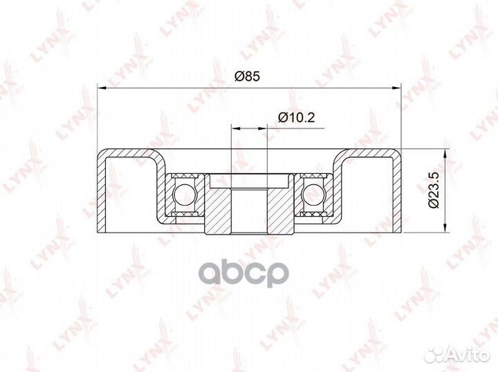 Ролик обводной приводного ремня PB7030 lynxauto