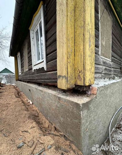 Замена венцов ремонт фундамента отмостка