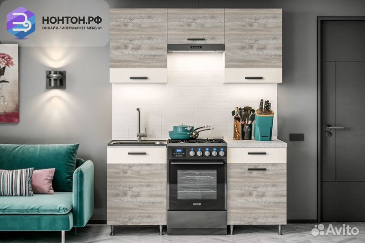 Кухня Рио 1.5 м дуб крафт светлый