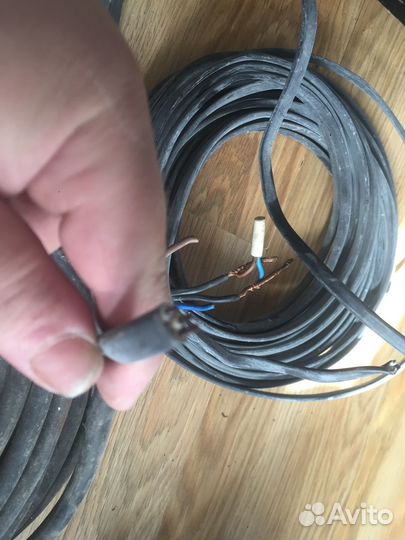 Кабель 20 метров 6-8мм 4 жилы медные