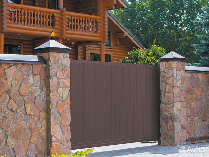 Откатные (сдвижные) ворота с электроприводом