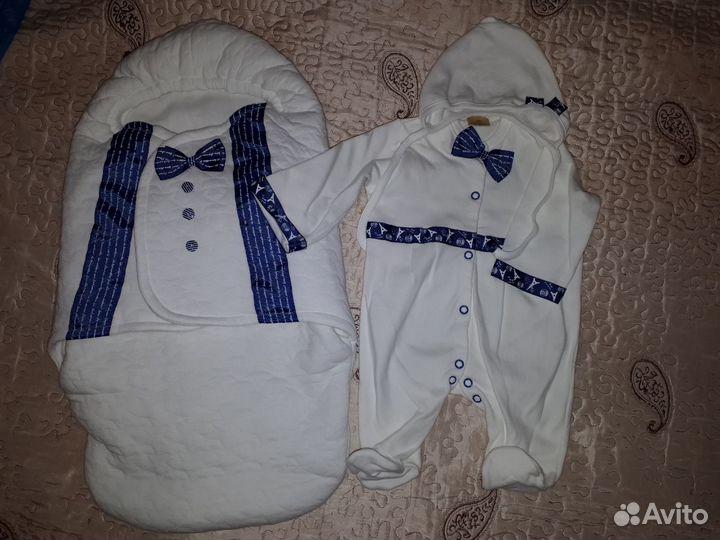 Конверт + костюмчик на выписку