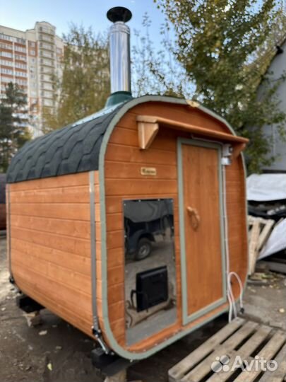 Баня бочка квадро в наличии 2 метра