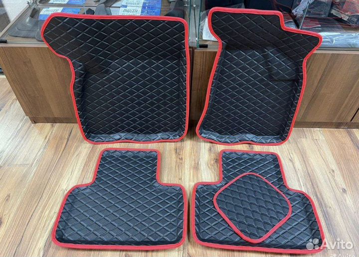 Коврики эмитация кожи eva 3d с бортами