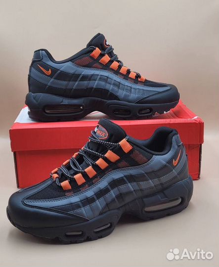 Кроссовки Nike Air Max 95 черно-оранжевые