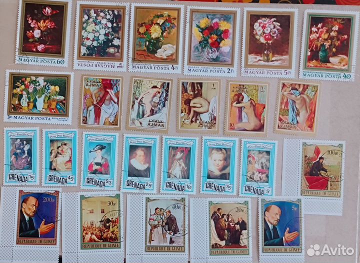 Набор марок живопись