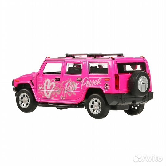 Машина Hummer H2 Спорт 12 см розовая металл инерция Технопарк HUM2-12SRT-PK