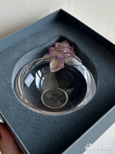 Конфетница Daum с розой оригинал