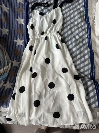 Сарафан в горошек