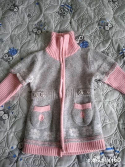 Теплая кофта для девочки 92