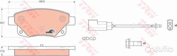 Колодки тормозные задние TRW GDB1725 GDB1725 TRW