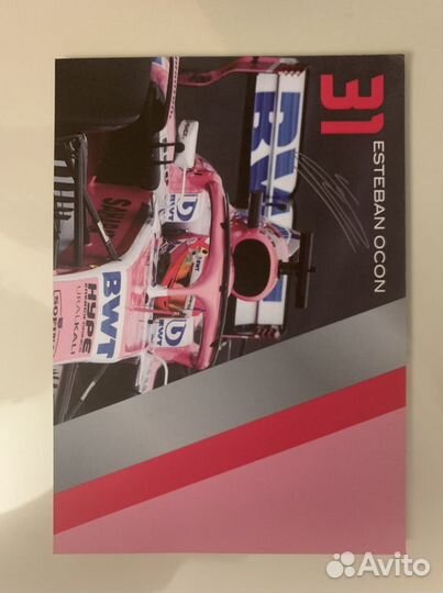 Esteban Ocon BTW фото 40*29 с ручным автограф