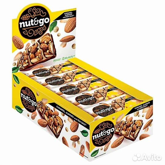 Конфеты ореховый батончик nut&go
