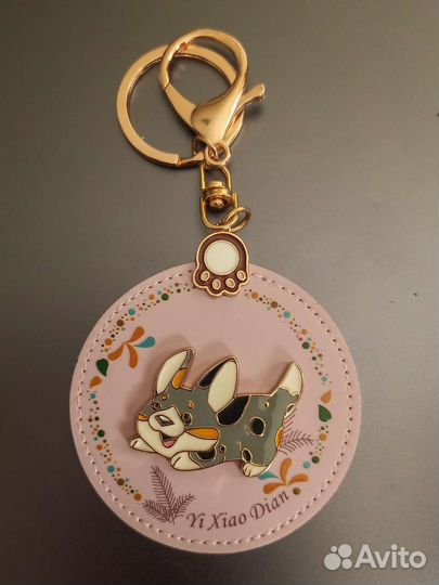 Кожаные брелки вельш корги кардиган пемброк