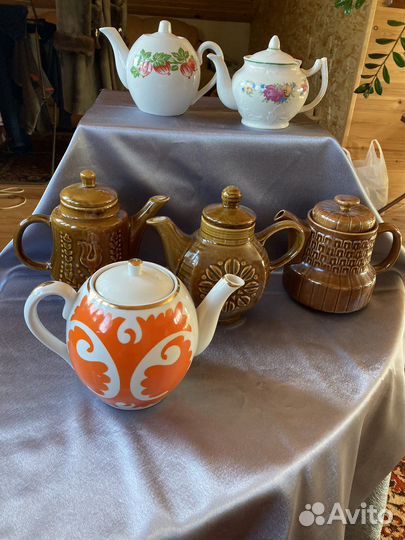 Чайник заварочный, сахарница фарфоровый СССР