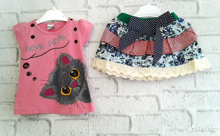Вещи на девочку р.86-92 пакетом (11 шт.)