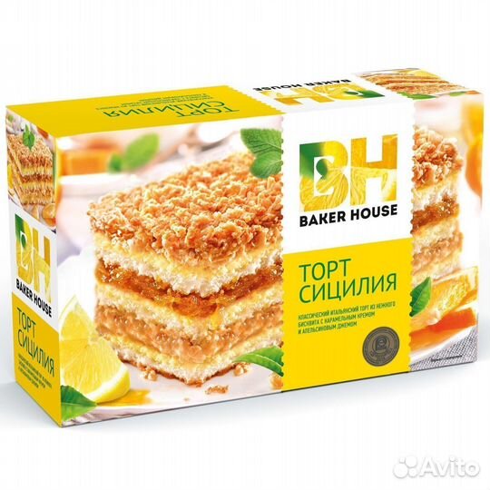 Торт бисквитный Baker House Сицилия 350 г