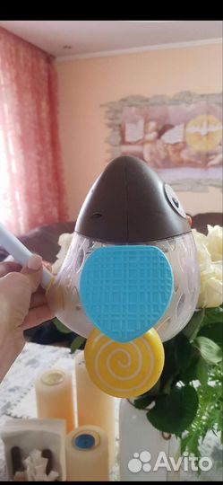 Каталка сова на палочке