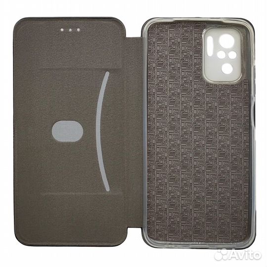 Чехол для Xiaomi Redmi note 10 книжка (черный)