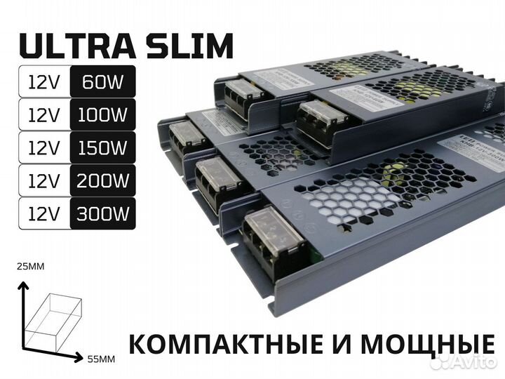Блок питания 400W 12V для светодиодной ленты