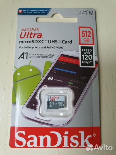 Карта памяти MicroSD sandisk 512gb