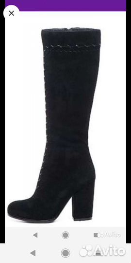 Сапоги замшевые