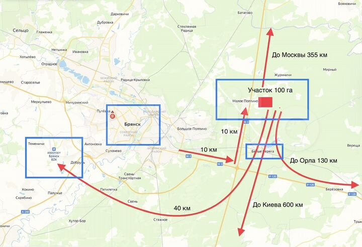 Участок 100 сот. (промназначения)