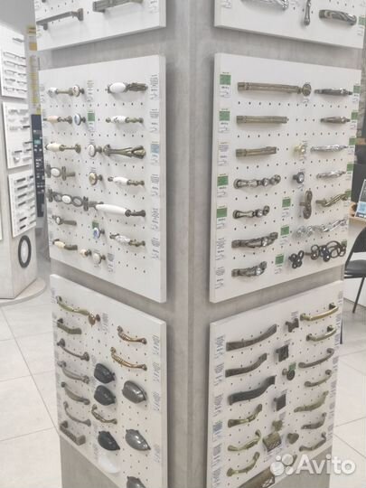 Мебельные ручки, профильные, врезные Черные, хром