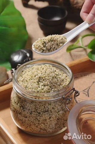 Очищенные ядра семян конопли, 1 кг