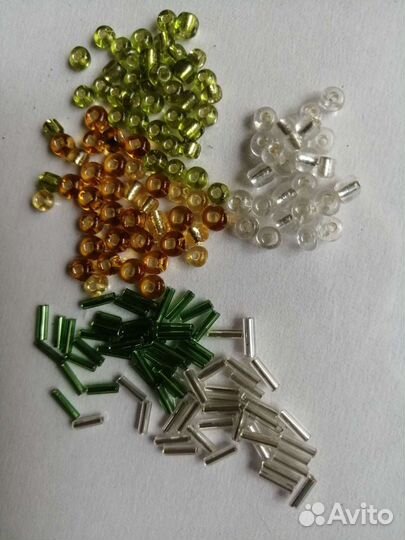 Бисер0.6 и стеклярус 5пак 100гр. Цена за всё