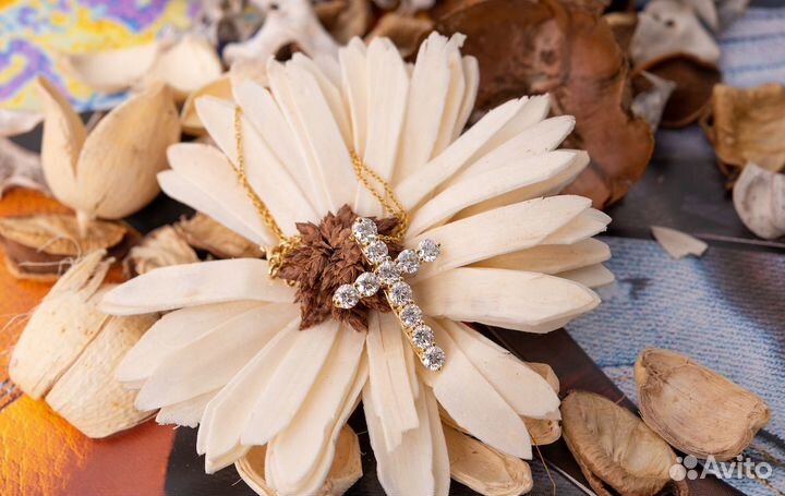 Крест Tiffany & Co Cross Rose Gold Large 2.00 ct