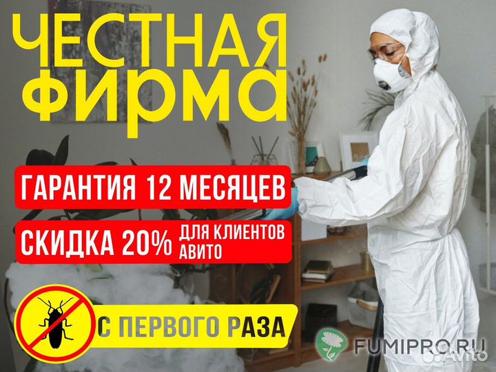 Уничтожение клопов, тараканов, мышей, муравьев