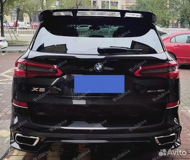 Спойлер верхний BMW X5 G05 широкий глянец