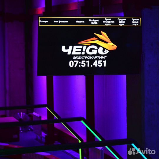 Электро-картинг, катание на закрытой площадке