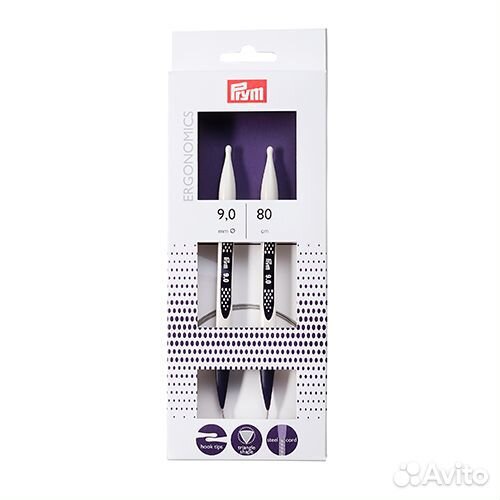 Спицы круговые Ergonomics, 9мм/80 Prym