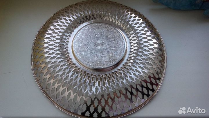 Ажурная алюминиевая тарелка времён СССР