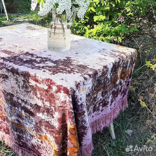 Плюшевая скатерть СССР