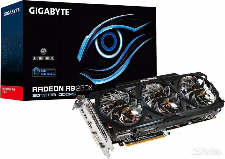 Продается видеокарта R9 280 3gb Gigabyte