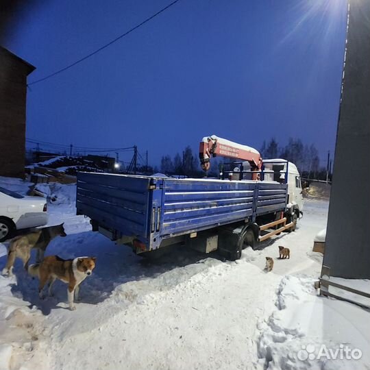 Бортовой грузовик КАМАЗ 4308 с КМУ UNIC, 2005