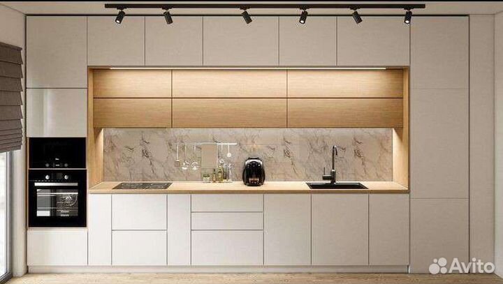 Кухня прямая, кухонный гарнитур, реальная цена
