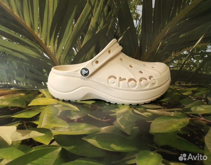 Crocs размеры 36-39 артикул 208186 бежевый