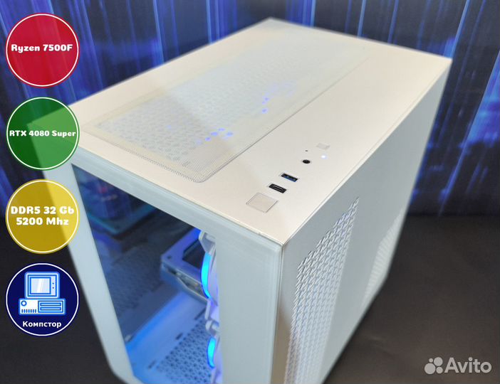 Мощный компьютер AMD7500F-RTX4080SUP-32DDR5-DFH743012856-A620